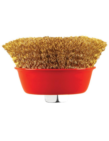 Cepillo de alambre de copa de engaste 75mm