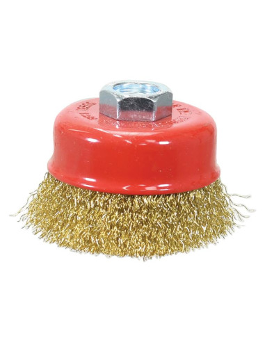 Cepillo de alambre de copa de engaste 75mm