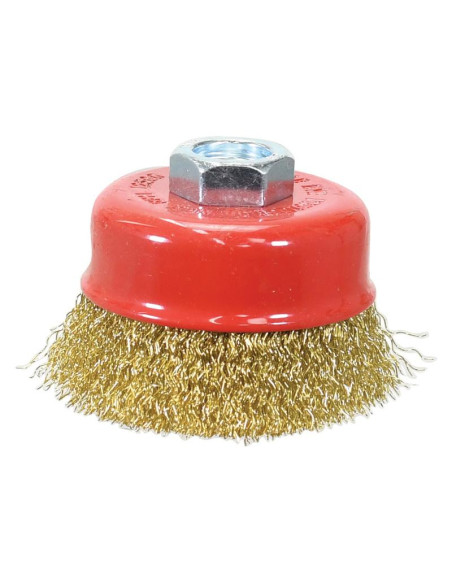 Cepillo de alambre de copa de engaste 75mm