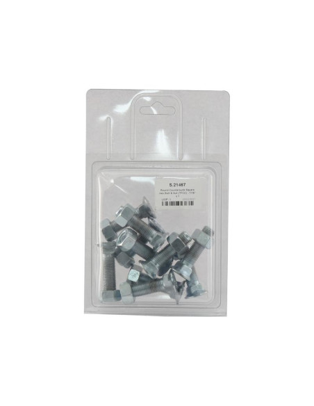Tornillo Redondo Cuello Cuadrado - 7/16'' x 1 3/4'' Resistencia a la tracción 8.8 (10 pzas. Blister)