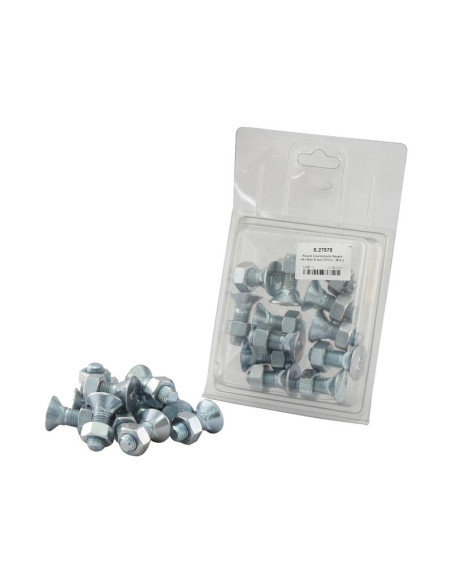 Tornillo Redondo Cuello Cuadrado - M12 x 35mm, Resistencia a la tracción 8.8 (12 pzas. Blister)