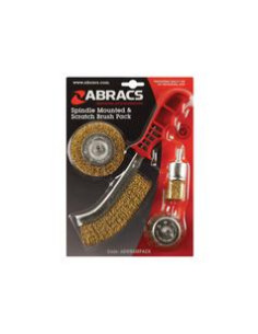 Paquete de cepillos montados sobre un eje y cepillo rascador