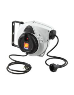 Carrete de manguera retráctil -3 x 2,5mm clavija UE x 10m