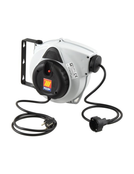 Carrete de manguera retráctil -3 x 2,5mm clavija UE x 10m
