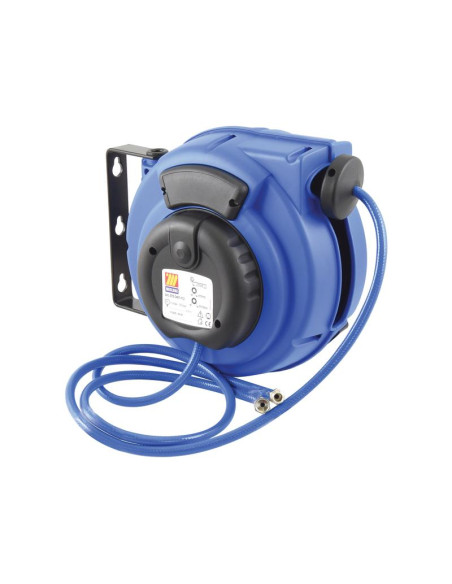 Carrete de manguera retráctil Aire/Agua, 1/4'' x 12M