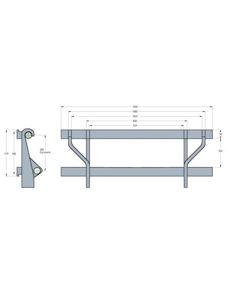 Soporte Palé Capacidad de carga 1200/1000 kgs