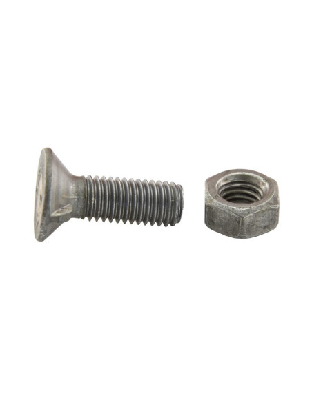 Tornillo Y Tuerca Cabeza Redonda - M10 x 30mm, Resistencia a la tracción 8.8 (25 pzas. Caja)
