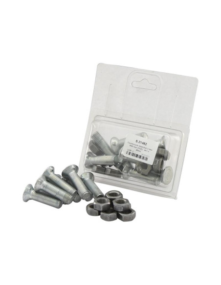 Tornillo Y Tuerca Cabeza Redonda - M11 x 40mm, Resistencia a la tracción 10.9 (8 pzas. Blister)