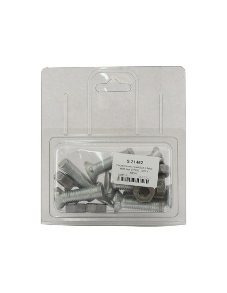 Tornillo Y Tuerca Cabeza Redonda - M11 x 40mm, Resistencia a la tracción 10.9 (8 pzas. Blister)