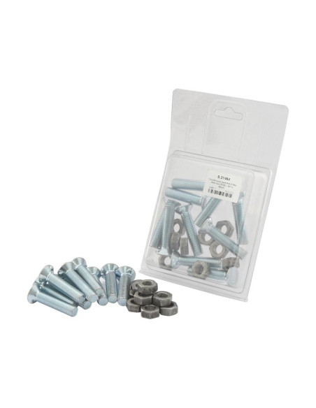 Tornillo Y Tuerca Cabeza Redonda - M11 x 50mm, Resistencia a la tracción 10.9 (10 pzas. Blister)