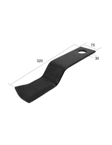 Cuchilla Desbrozadora, Longitud: 320mm,...