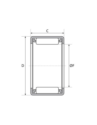Sparex Rodamiento de agujas (SCE1212)