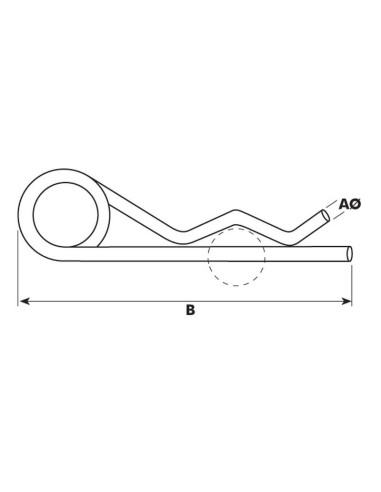 Pasador Beta, Ø clip2.5mm x 46mm