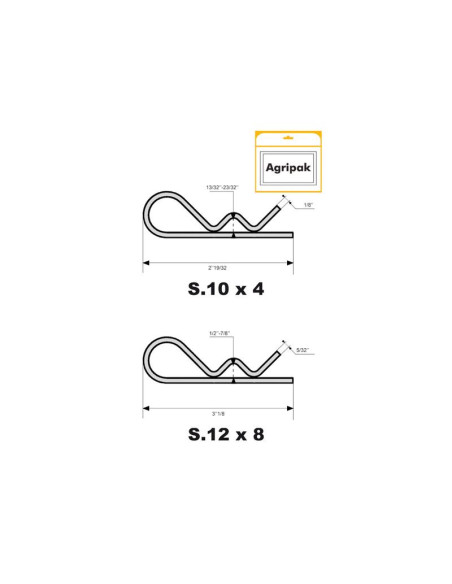 Pasador Beta, Ø clip3-4mm x 66-79mm