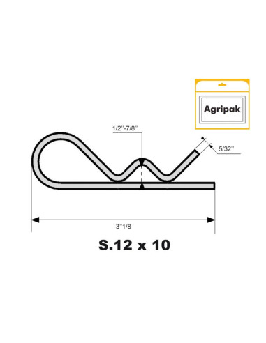 Pasador Beta, Ø clip4mm x 79mm