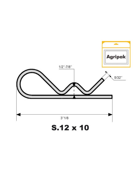 Pasador Beta, Ø clip4mm x 79mm