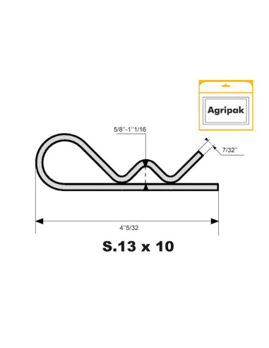 Pasador Beta, Ø clip5mm x 105mm