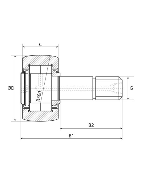 NTN SNR Rodamiento de rodillo trazador (NUKR52H/3AS)