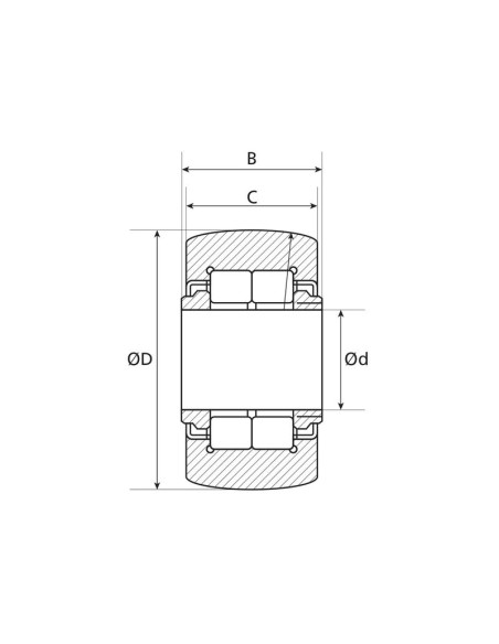 NTN SNR Rodamiento de rodillo trazador (NUTR206/3AS)