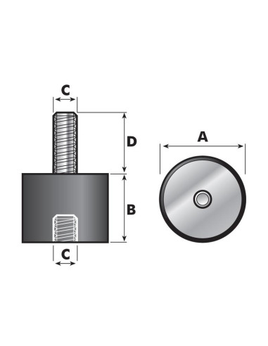 Silemblock - Tornillo a Afilar, Ø40mm.